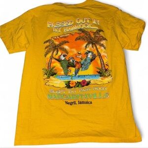 Jimmy Buffet Margaritaville Yellow Graphic Tee Nigrel,Jamaica